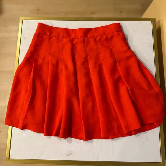 Next red pleated hot sale skirt